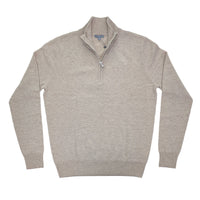 Kier + J All Cashmere Quarter Zip Mock Neck Sweater