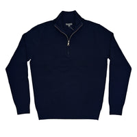 Kier + J All Cashmere Quarter Zip Mock Neck Sweater