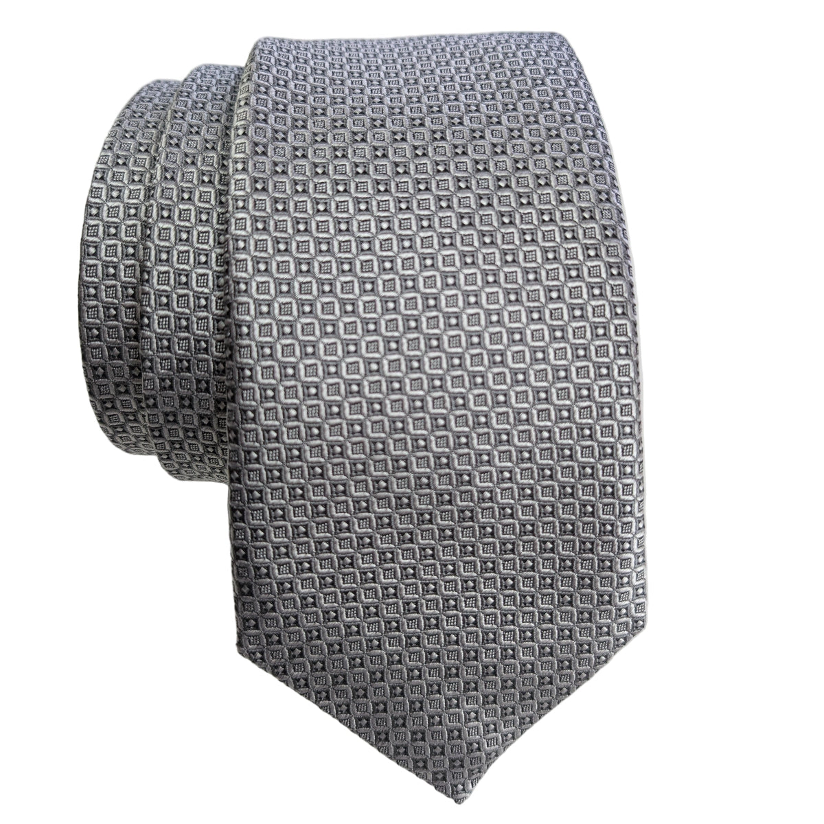 JZ Richards Micro Foulard Pattern Silk Tie