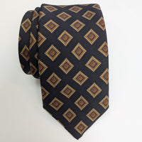 JZ Richards Foulard Print Pattern Silk Tie