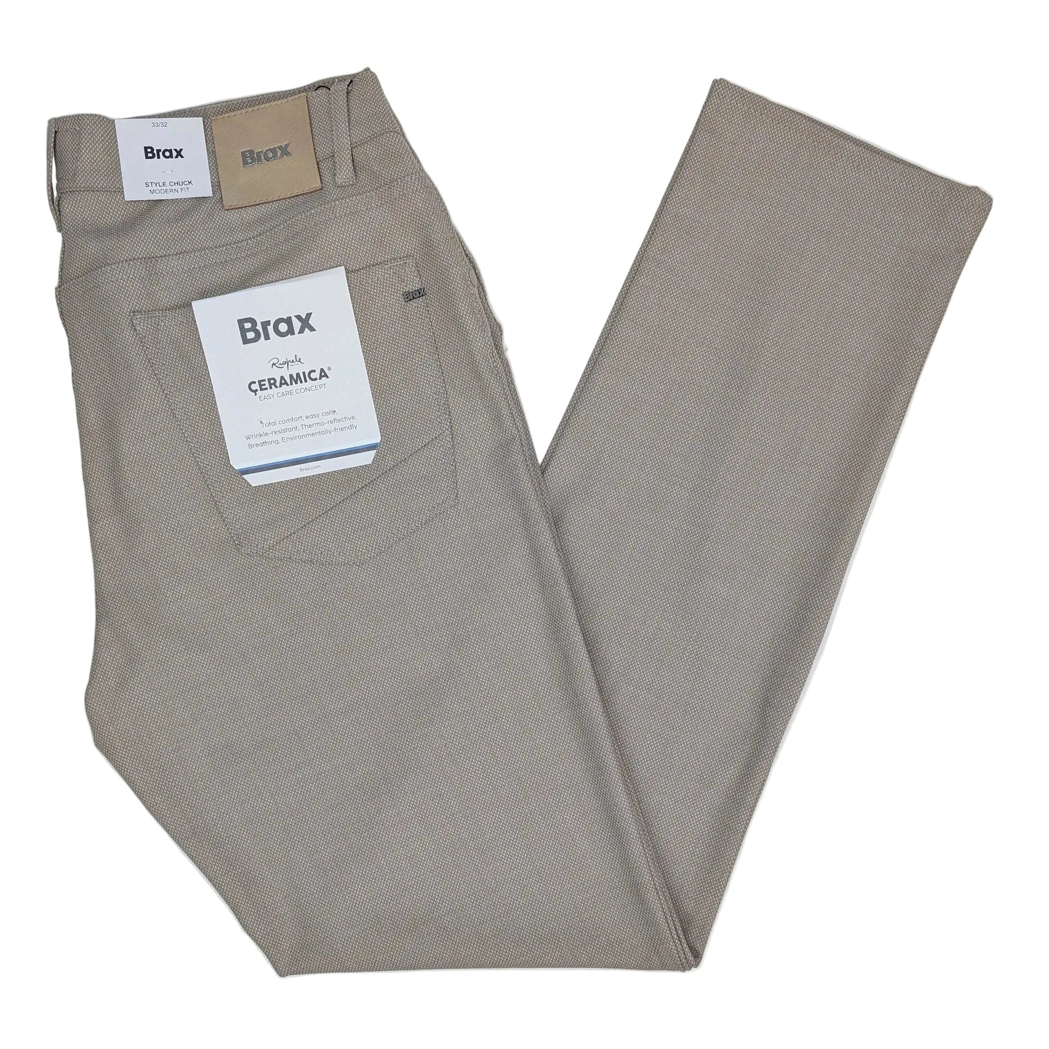 Brax Chuck Modern Fit Textured Ceramica Pants