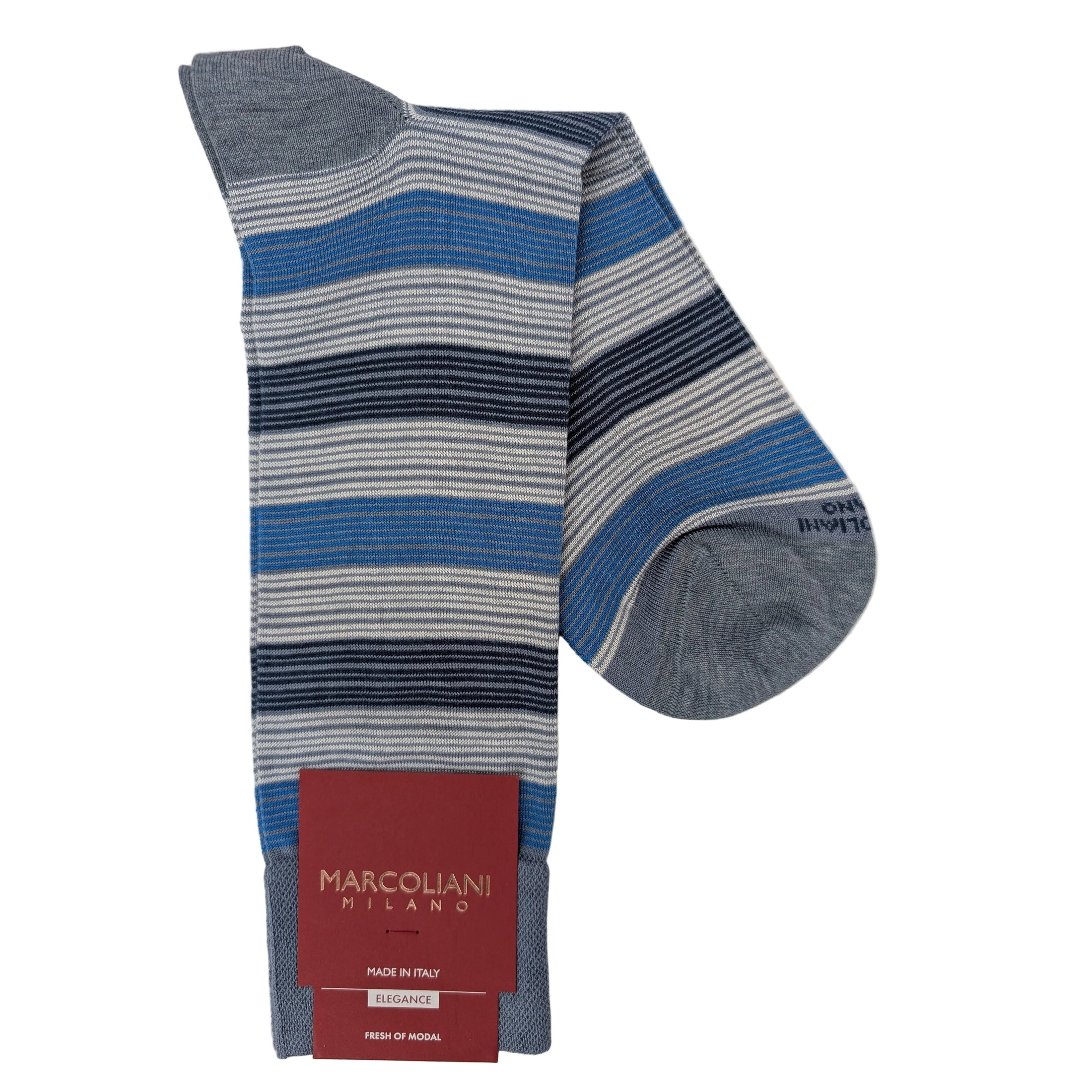 Marcoliani 4887 Scala Stripe Luxury Soft Modal Blend Socks