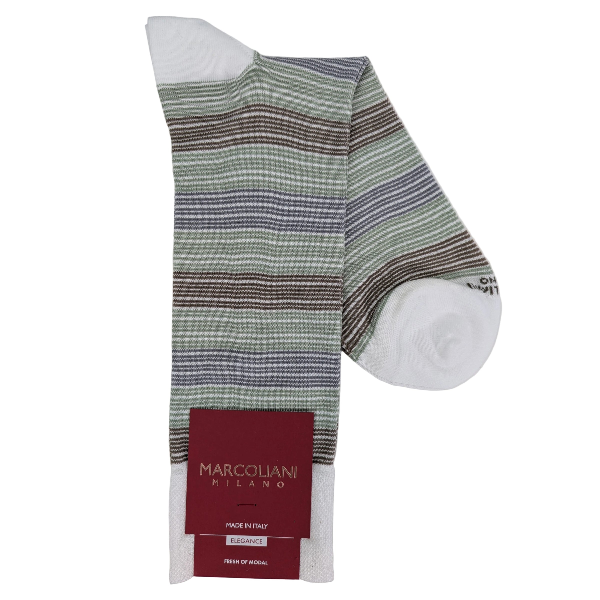 Marcoliani 4887 Scala Stripe Luxury Soft Modal Blend Socks