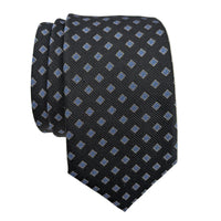 JZ Richards Checker Foulard Pattern Silk Tie