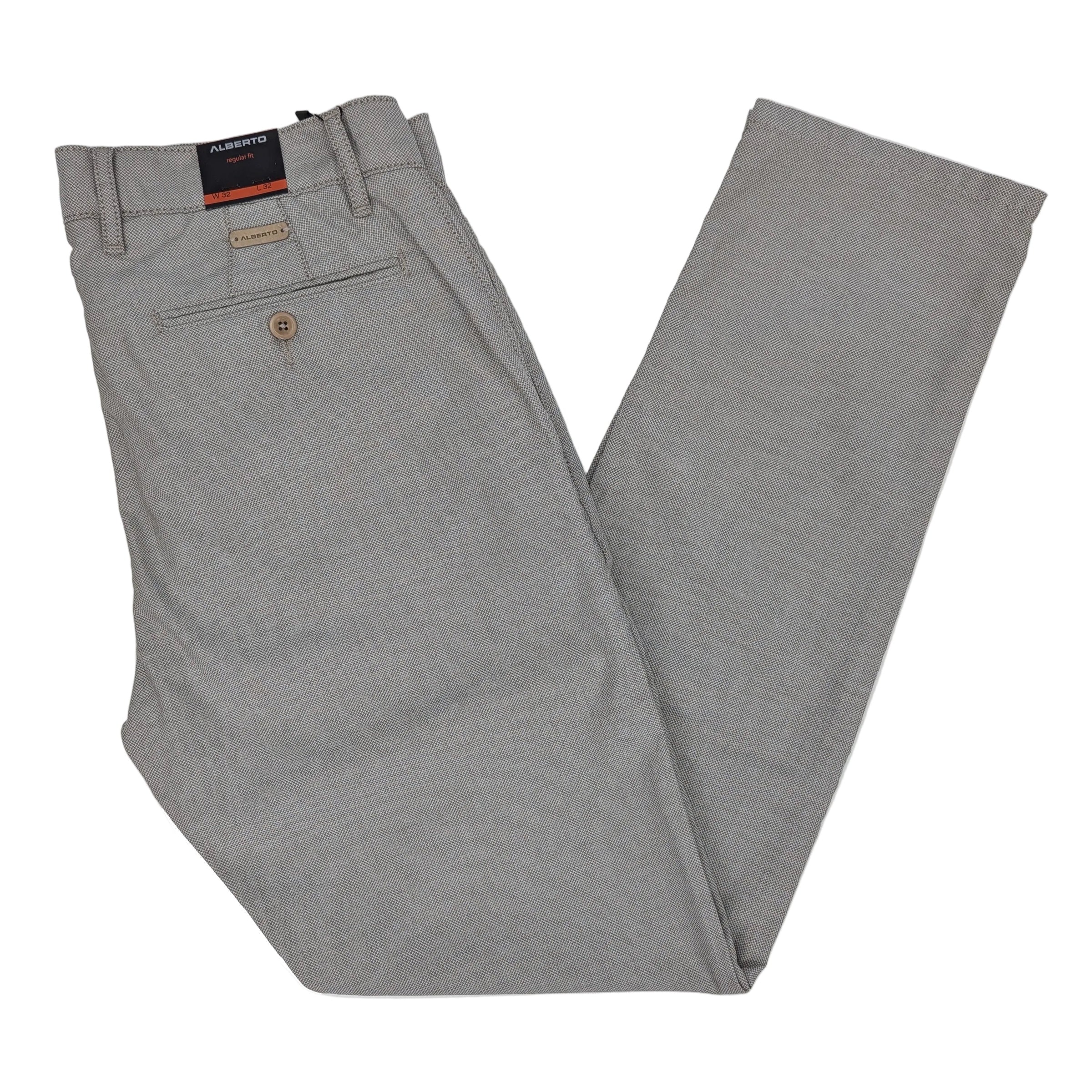 Alberto 1918 Lou-J Regular Fit Cotton Textured Chinos