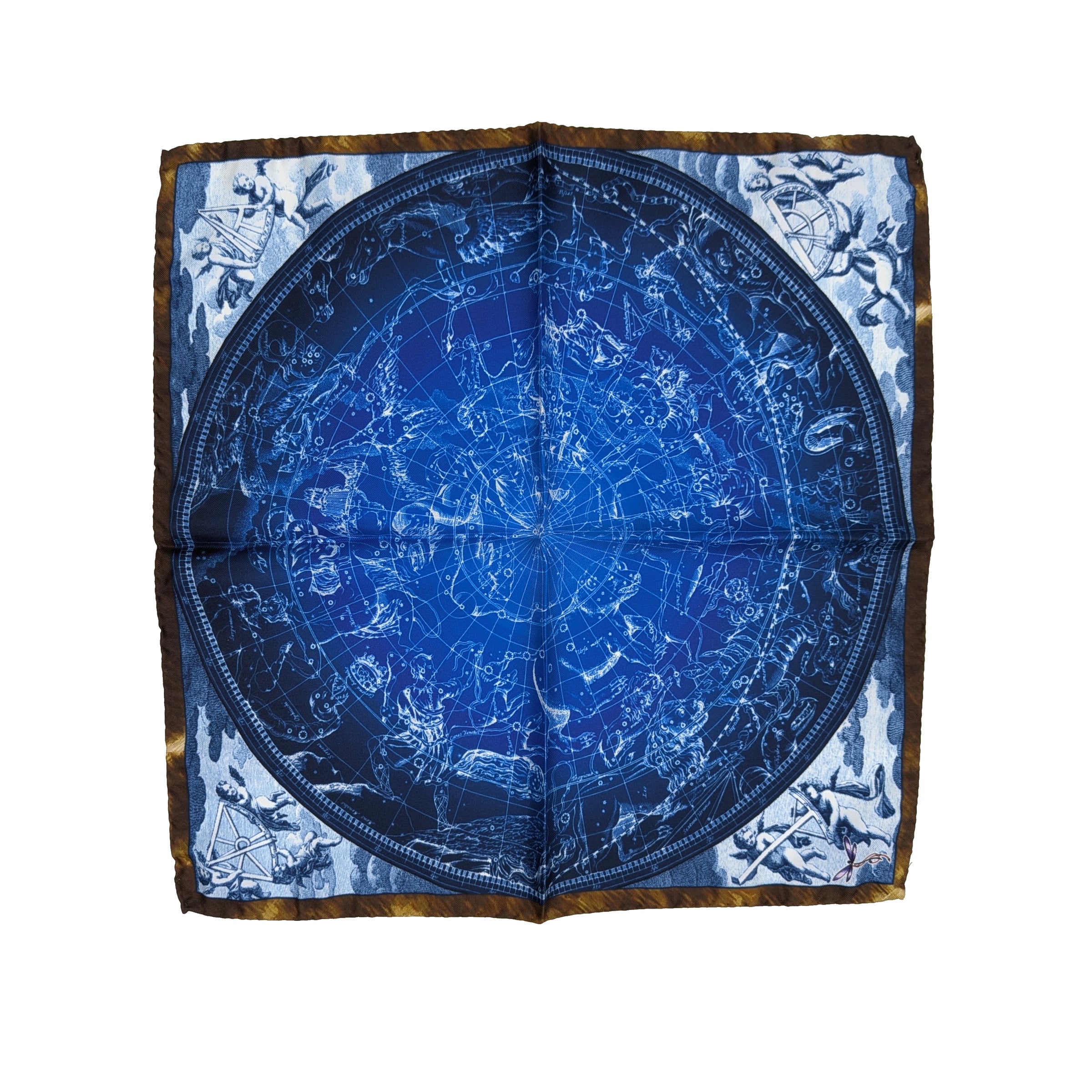 Ruth Graves Silk Wool Print Pocket Square