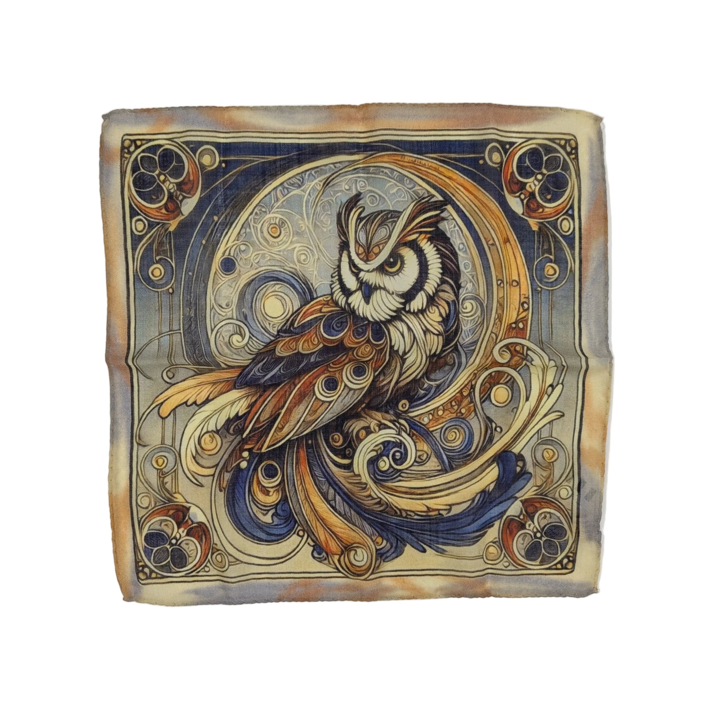 Ruth Graves Silk Wool Print Pocket Square