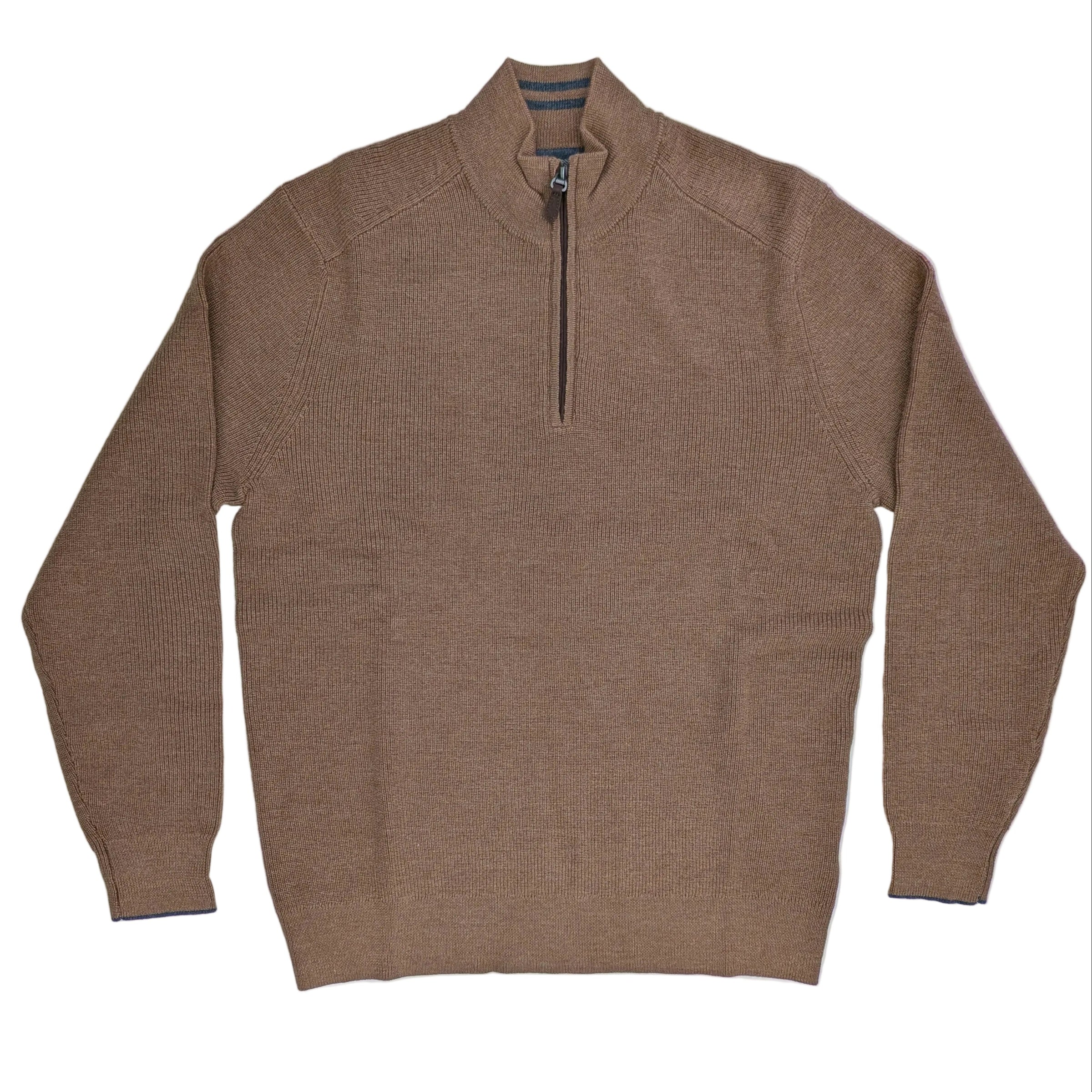 Raffi English Rib Merino Quarter Zip Sweater