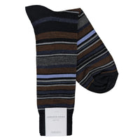 Lorenzo Uomo Multi Stripe Merino Wool Blend Socks