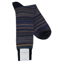 Lorenzo Uomo Thin Stripe Merino Wool Blend Socks