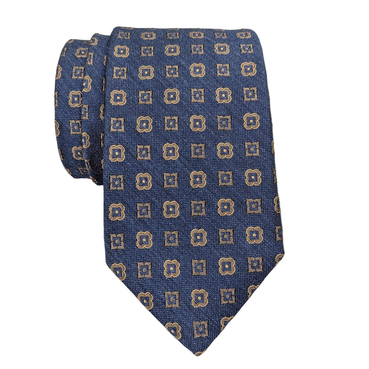 JZ Richards Gallery Collection Neat Foulard Woven Pattern Silk Tie