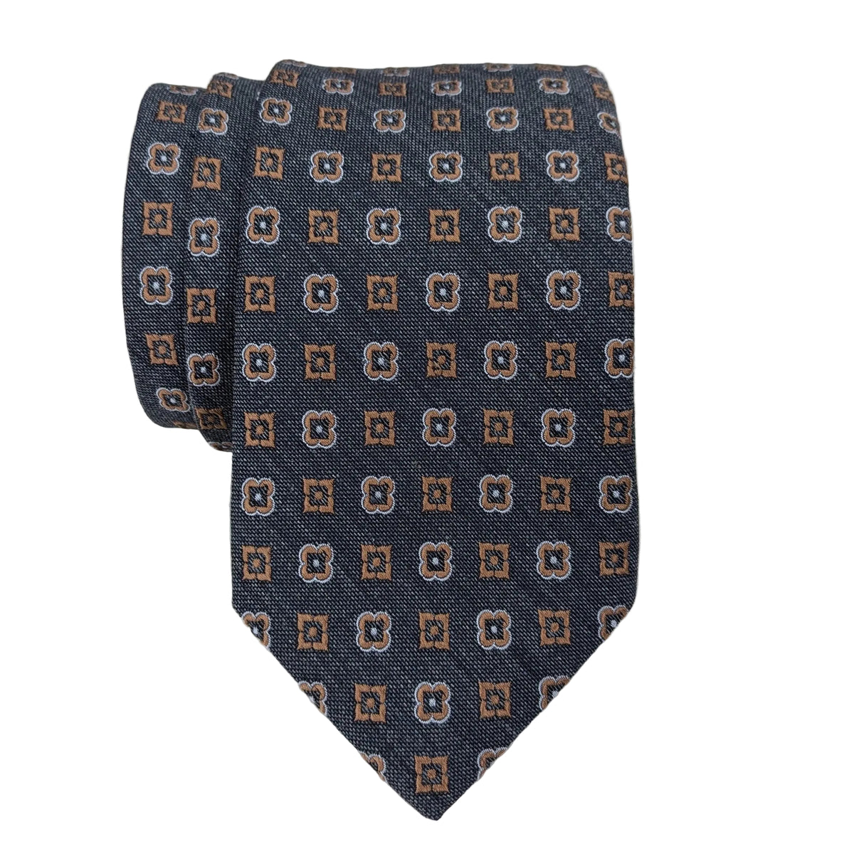 JZ Richards Gallery Collection Neat Foulard Woven Pattern Silk Tie