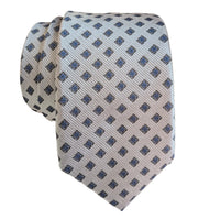 JZ Richards Checker Foulard Pattern Silk Tie