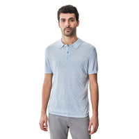 Robert Barakett Skelling Texture Knit Sweater Polo