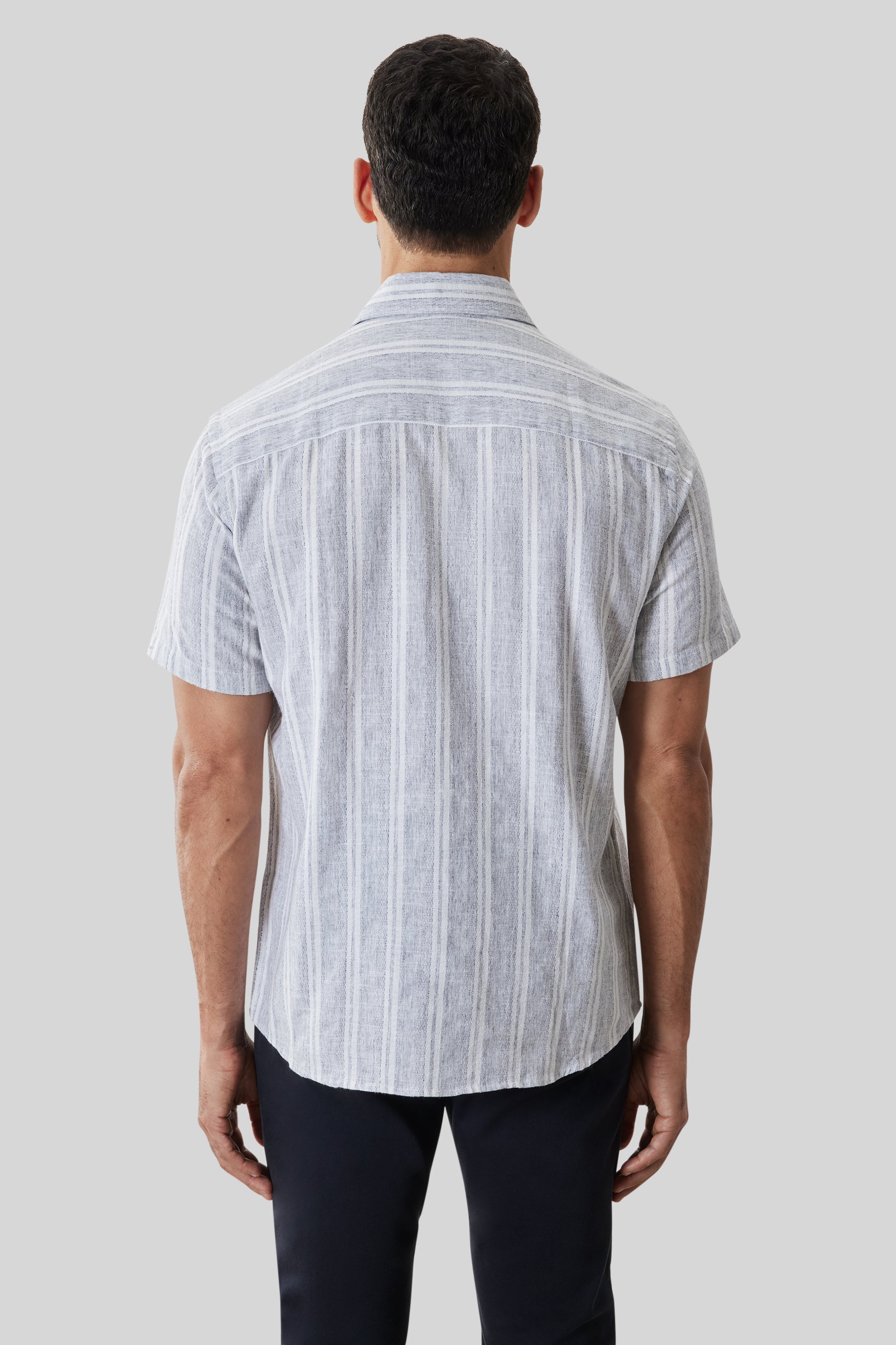 Robert Barakett Daiki Woven Striped Shirt