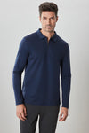 Robert Barakett Georgia LS Zip Polo