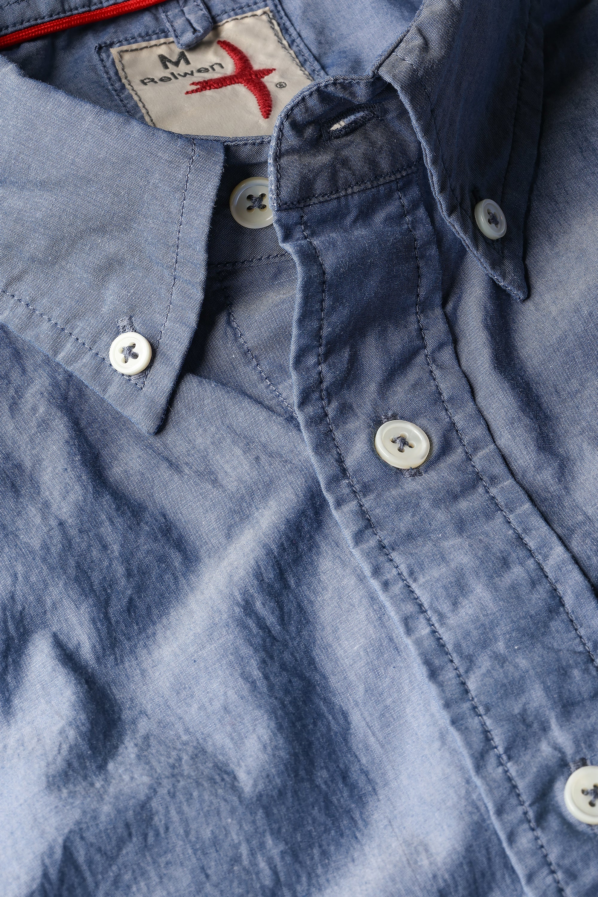 Relwen Yarn Dyed Poplin Lightweight Shirt