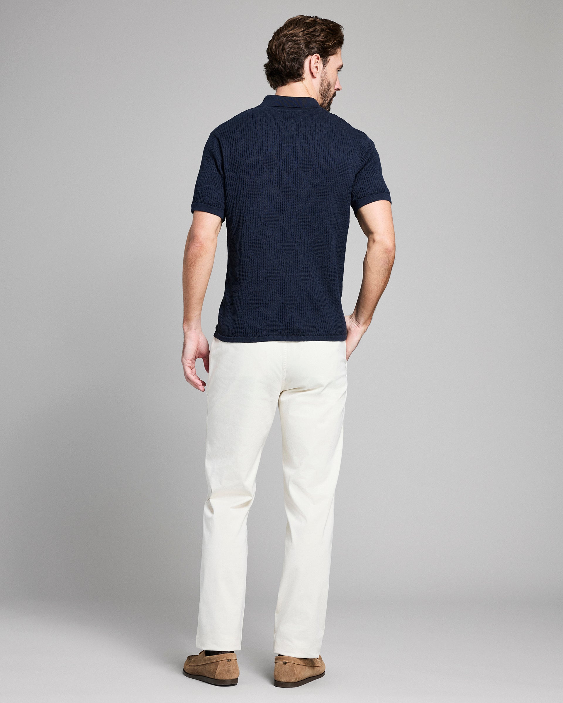 Billy Reid Diamond Sweater Polo