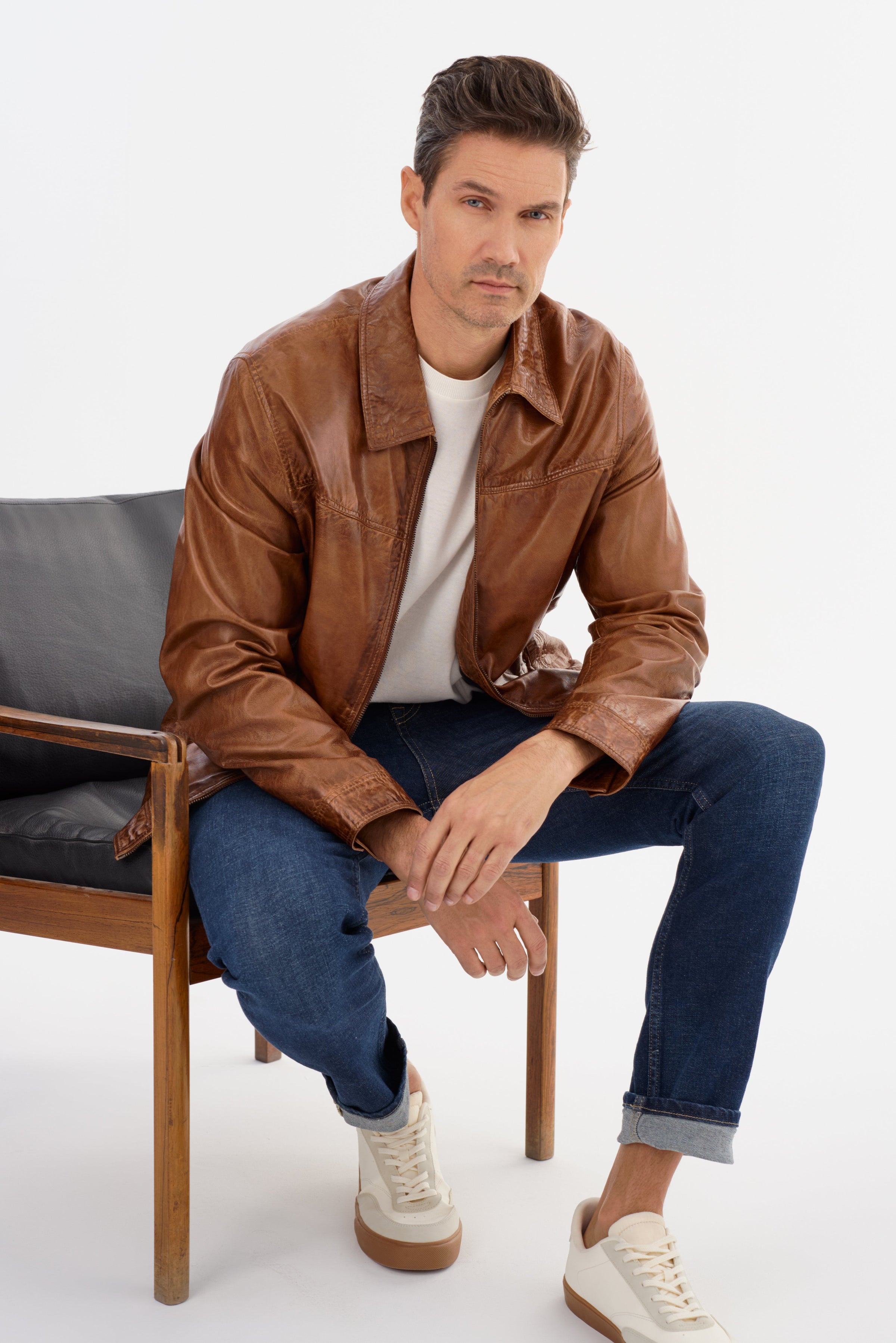 Regency Sal Soft Lamb Leather Lightweight Bomber Jacket