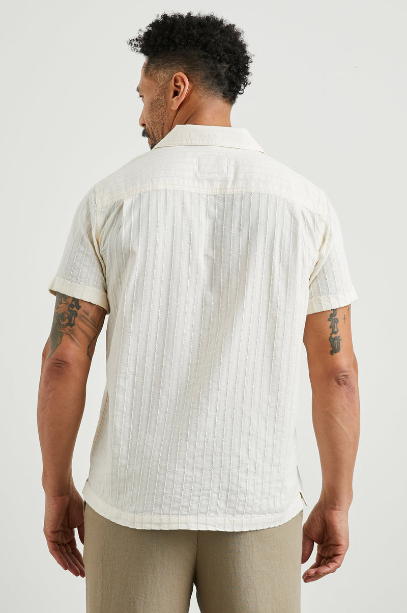 Rails Sinclair Woven Stripe Pattern Cotton SS Shirt