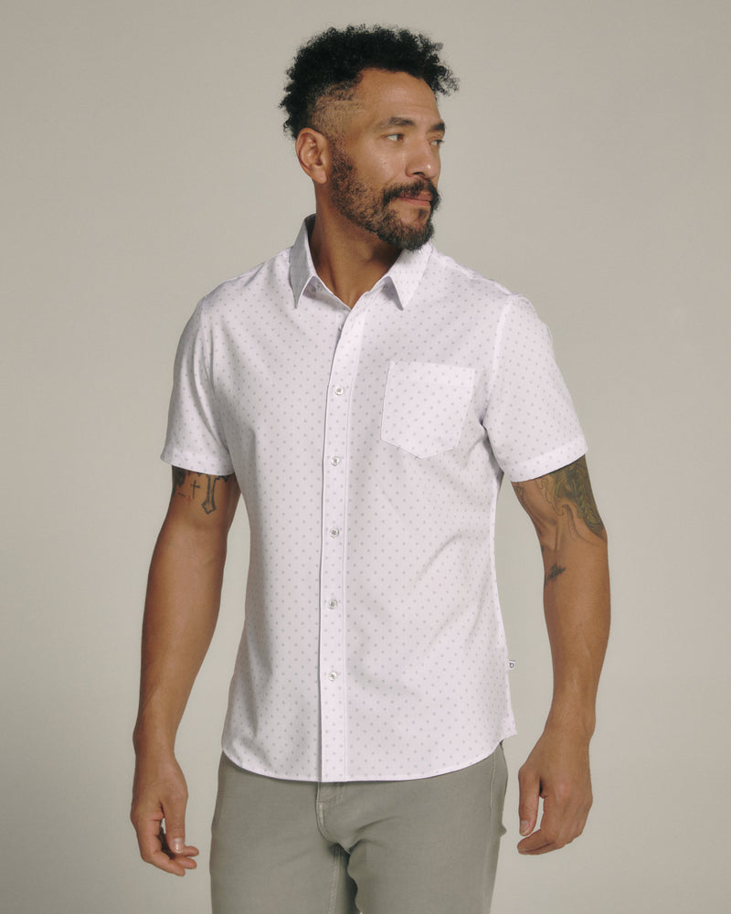 7 Diamonds Gareth 4-Way Stretch Print Pattern SS Shirt