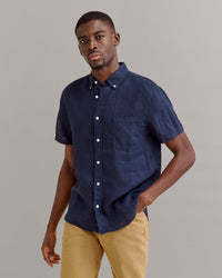 Billy Reid Tuscumbia Linen SS Shirt