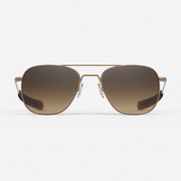 Randolph Engineering Aviator 22k Satin Chocolate Gold Sunglasses