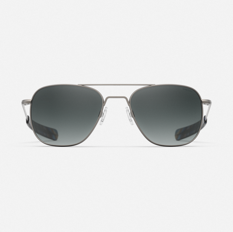 Randolph Engineering Aviator Satin Gunmetal Sunglasses