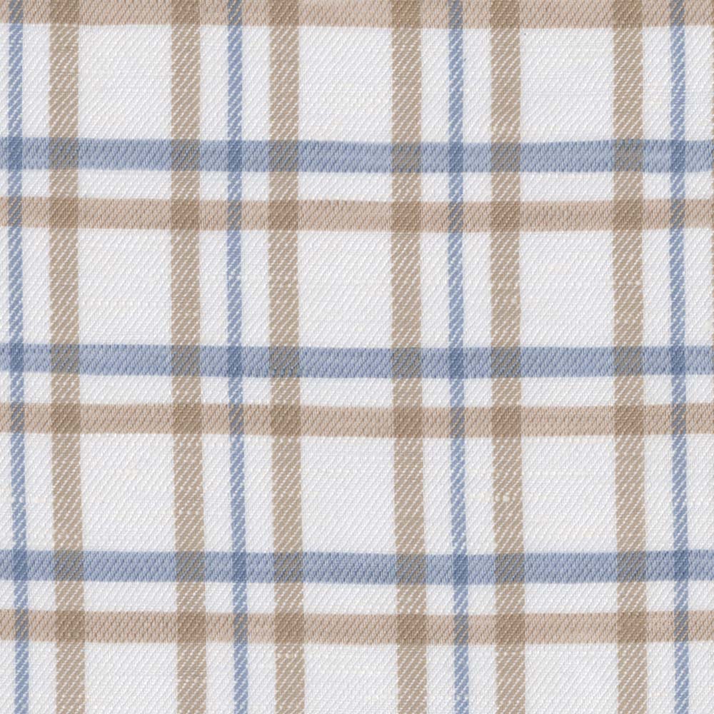 Scott Barber Coastal Plaid Linen Blend Shirt