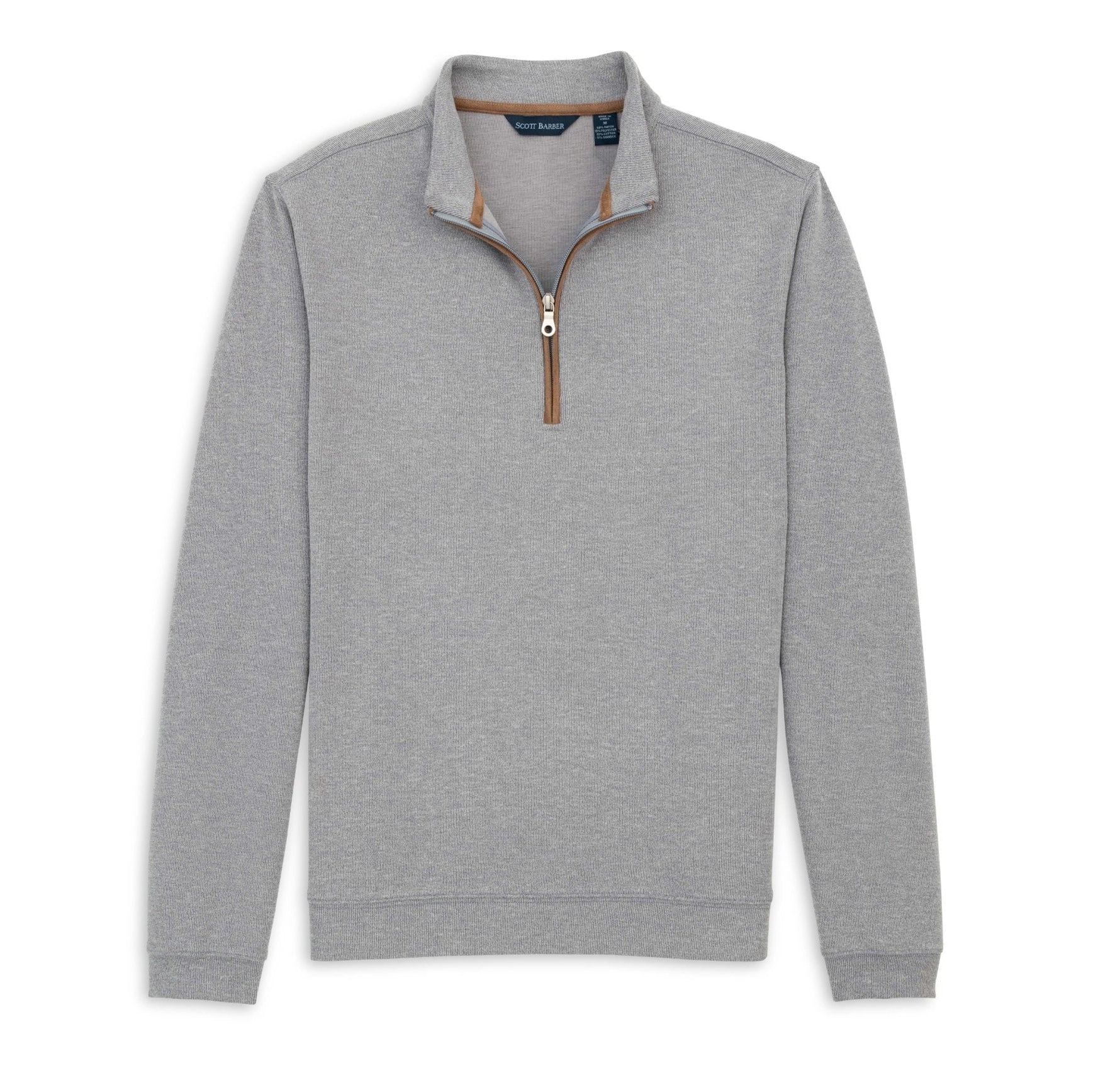 Scott Barber Stretch Heather Fleece Pullover Sweater