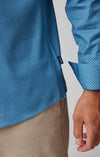Stone Rose Accent Dot Print Soft Cotton Tencel Shirt