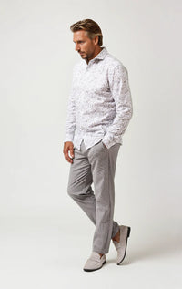 Stone Rose Buonasera Cotton Linen Floral Print Shirt