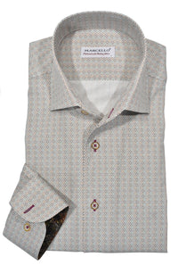 Marcello Sport Slim Fit Roll Collar Shirt