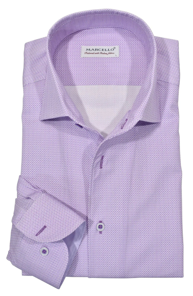 Marcello Sport Slim Fit Roll Collar Shirt