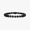 Kenton Michael Black Onyx and Bicone Czech Glass Bracelet