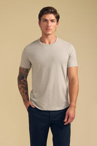 Velvet by Graham & Spencer Amaro Crew Neck Textured Slub Cotton T-Shirt