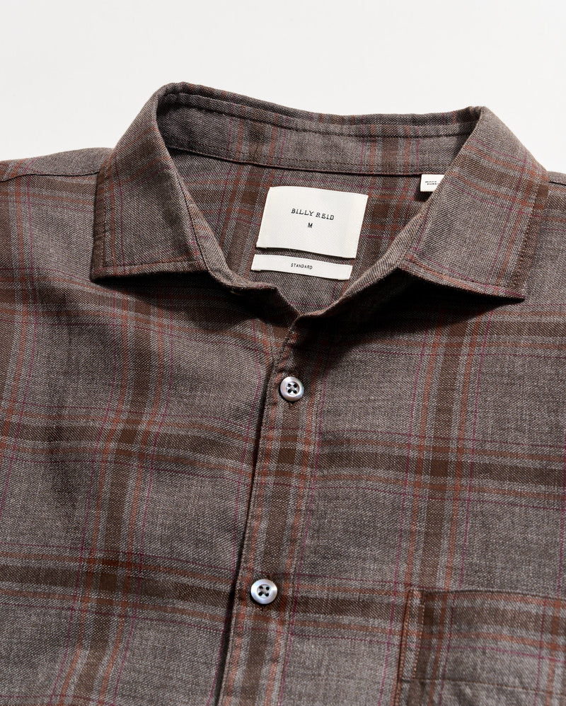 Billy Reid Pickwick Grid Plaid Soft Brushed Shirt