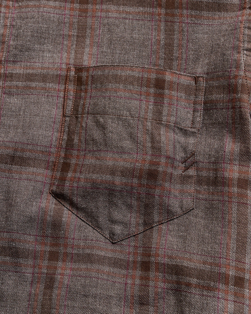 Billy Reid Pickwick Grid Plaid Soft Brushed Shirt