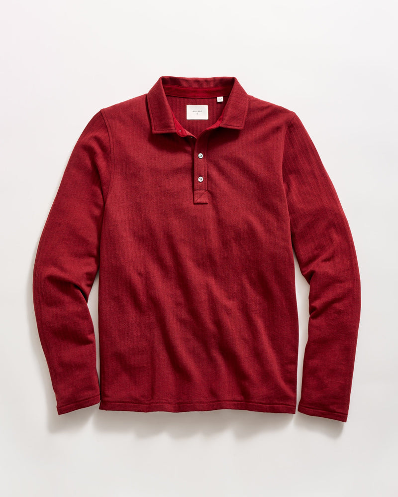Billy Reid Herringbone LS Polo
