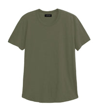Velvet by Graham & Spencer Amaro Crew Neck Textured Slub Cotton T-Shirt