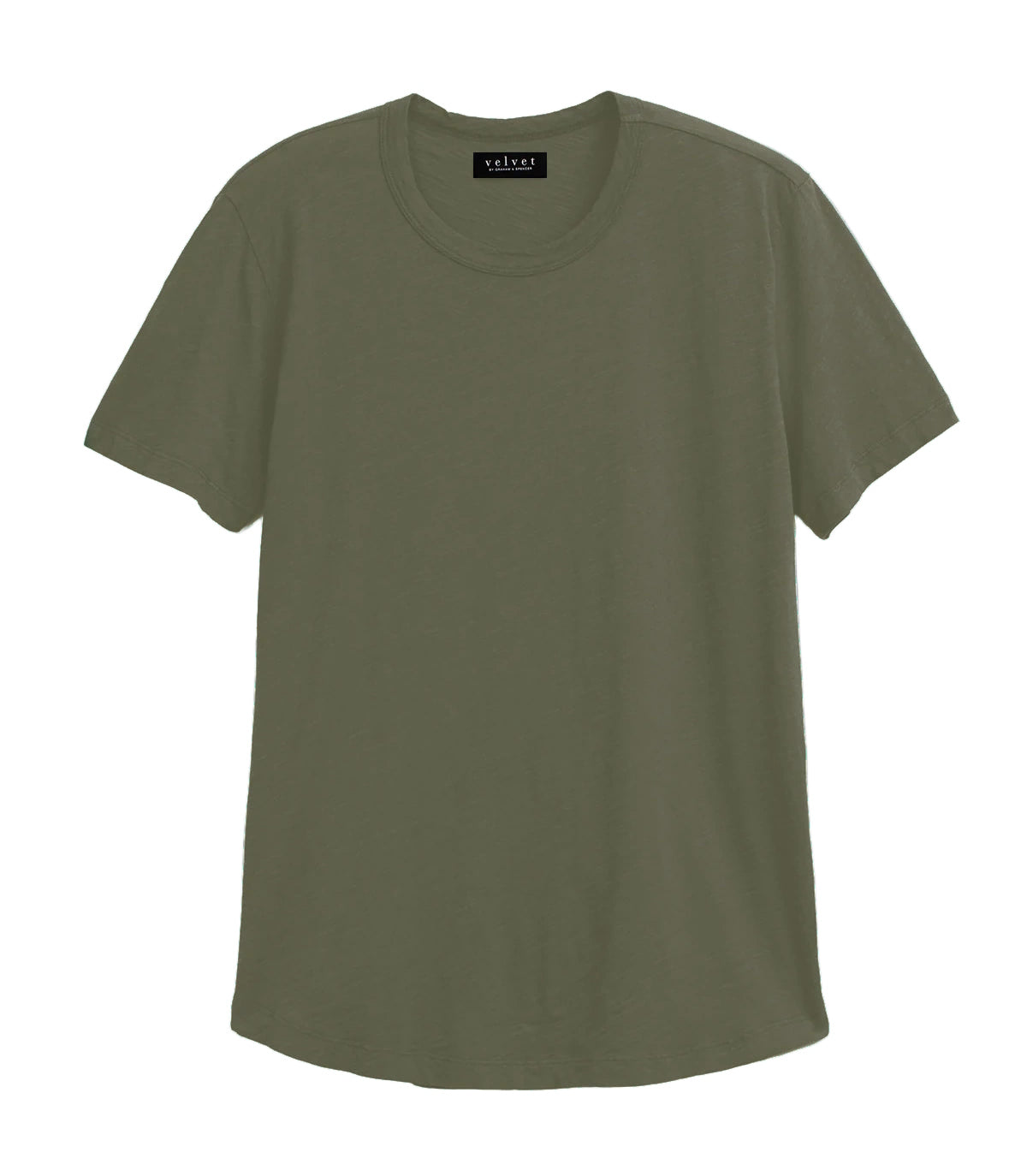 Velvet by Graham & Spencer Amaro Crew Neck Textured Slub Cotton T-Shirt