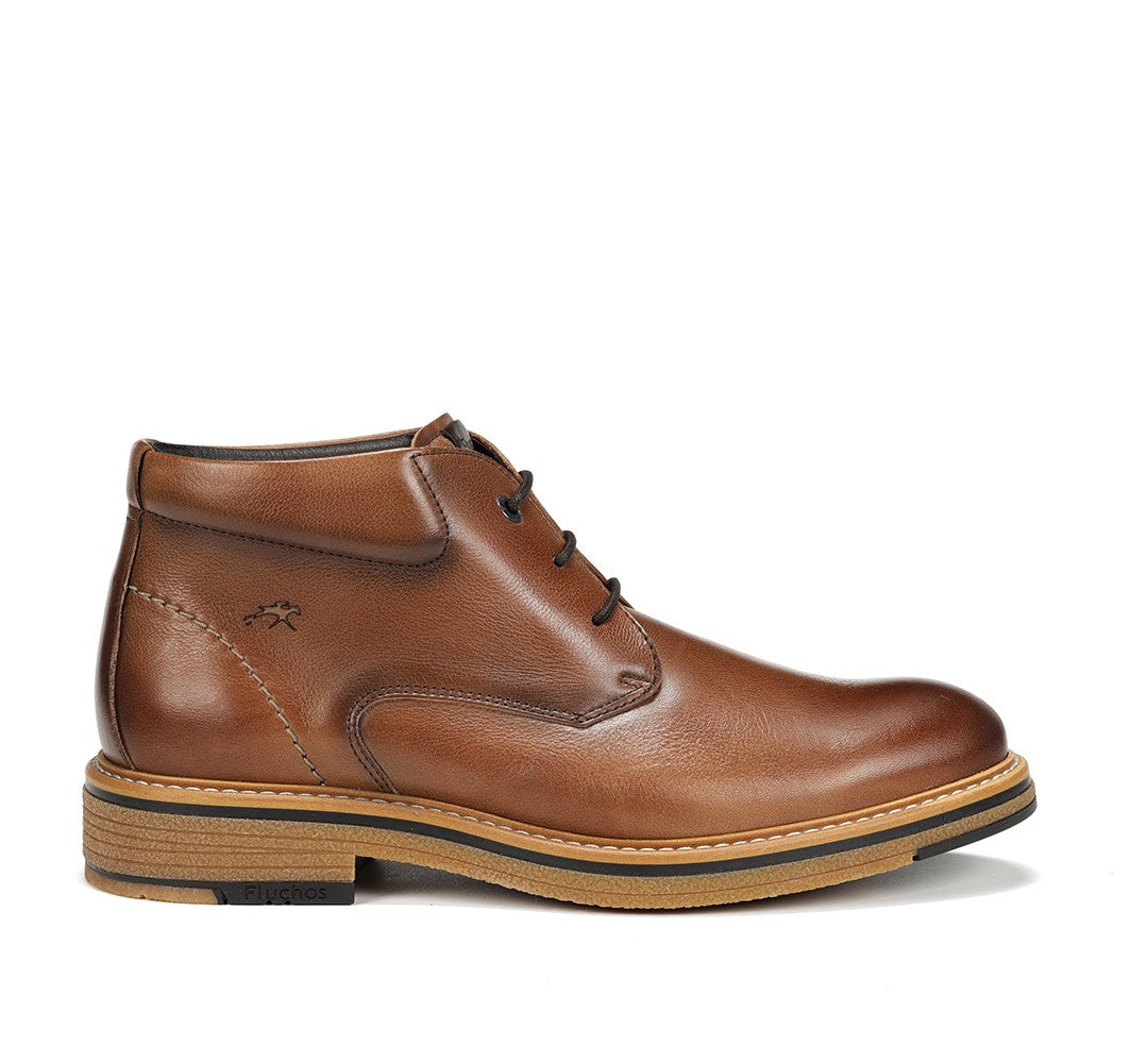 Fluchos Kasper Leather Slip On Ankle Boots Men\'s 43 Brown Spain KASPER F1817 Brown Ankle Boot main image 2