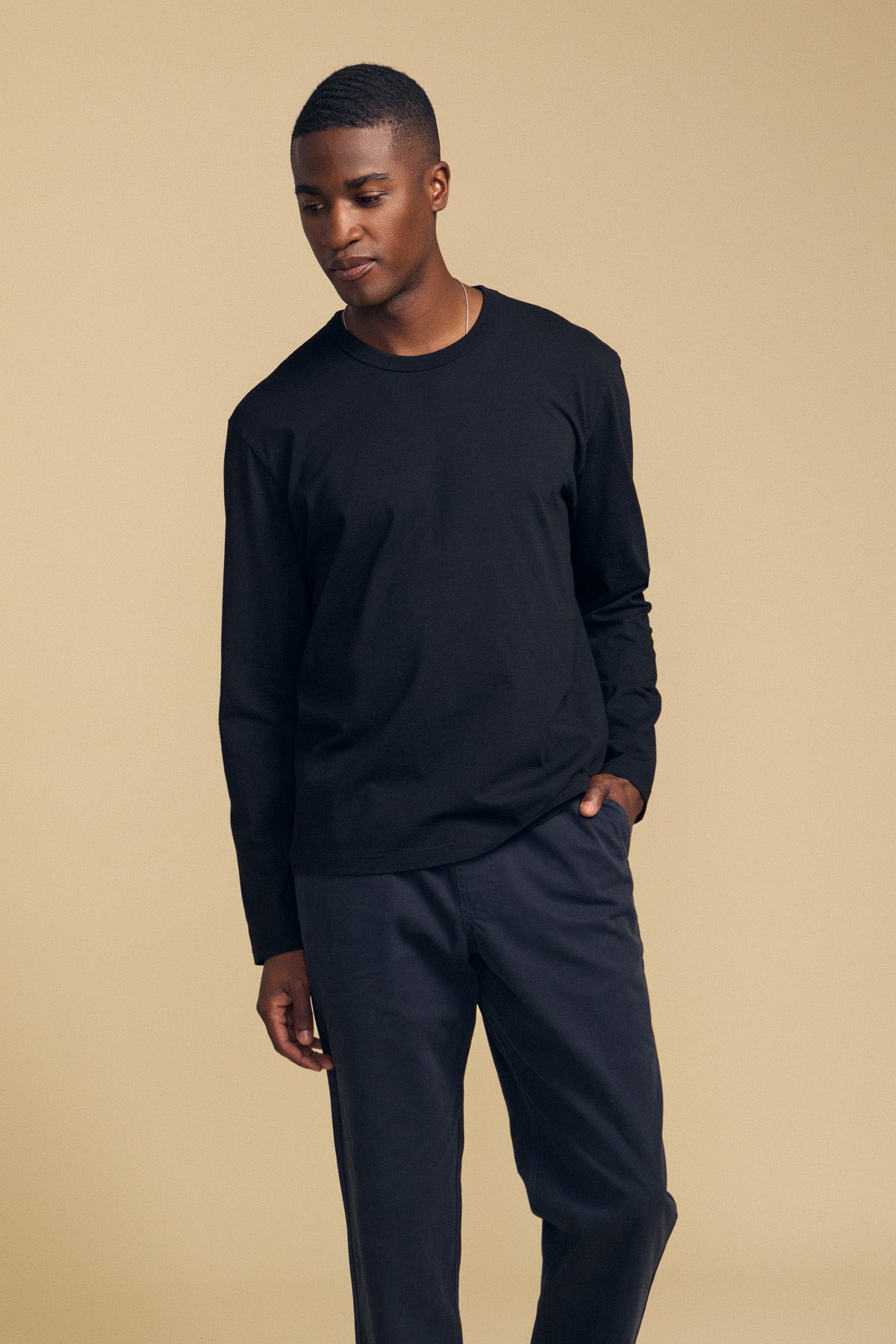 Velvet by Graham & Spencer Antonio Midweight Jersey LS Tee