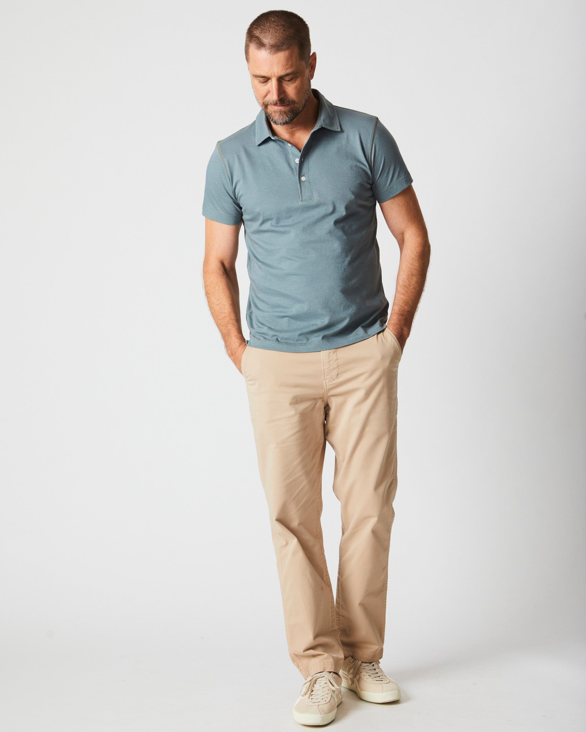 Billy Reid Pensacola Subtle Stripe Polo