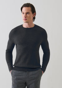 Patrick Assaraf Rib Raglan Merino Crew Sweater