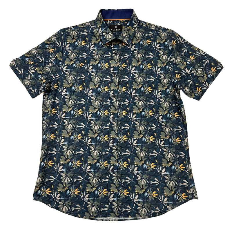 Vustra Organic Cotton Floral Print Pattern Lightweight SS Shirt
