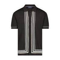 Luciano Visconti Tri Color Button Down Knit Polo