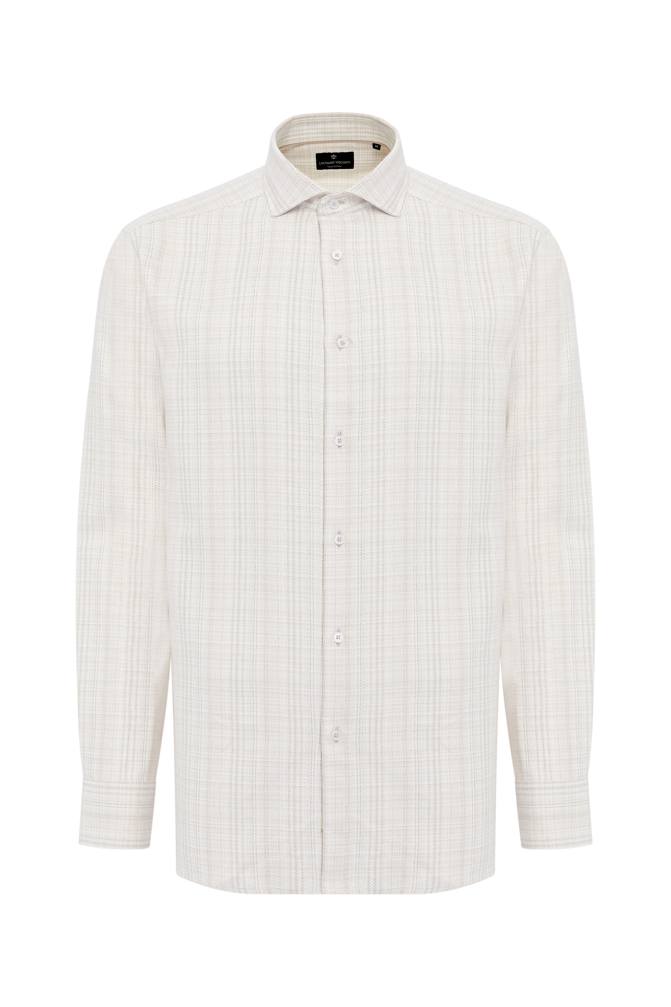 visconti dress shirts Luchiano Visconti Print Pattern Shirt XL / Khaki