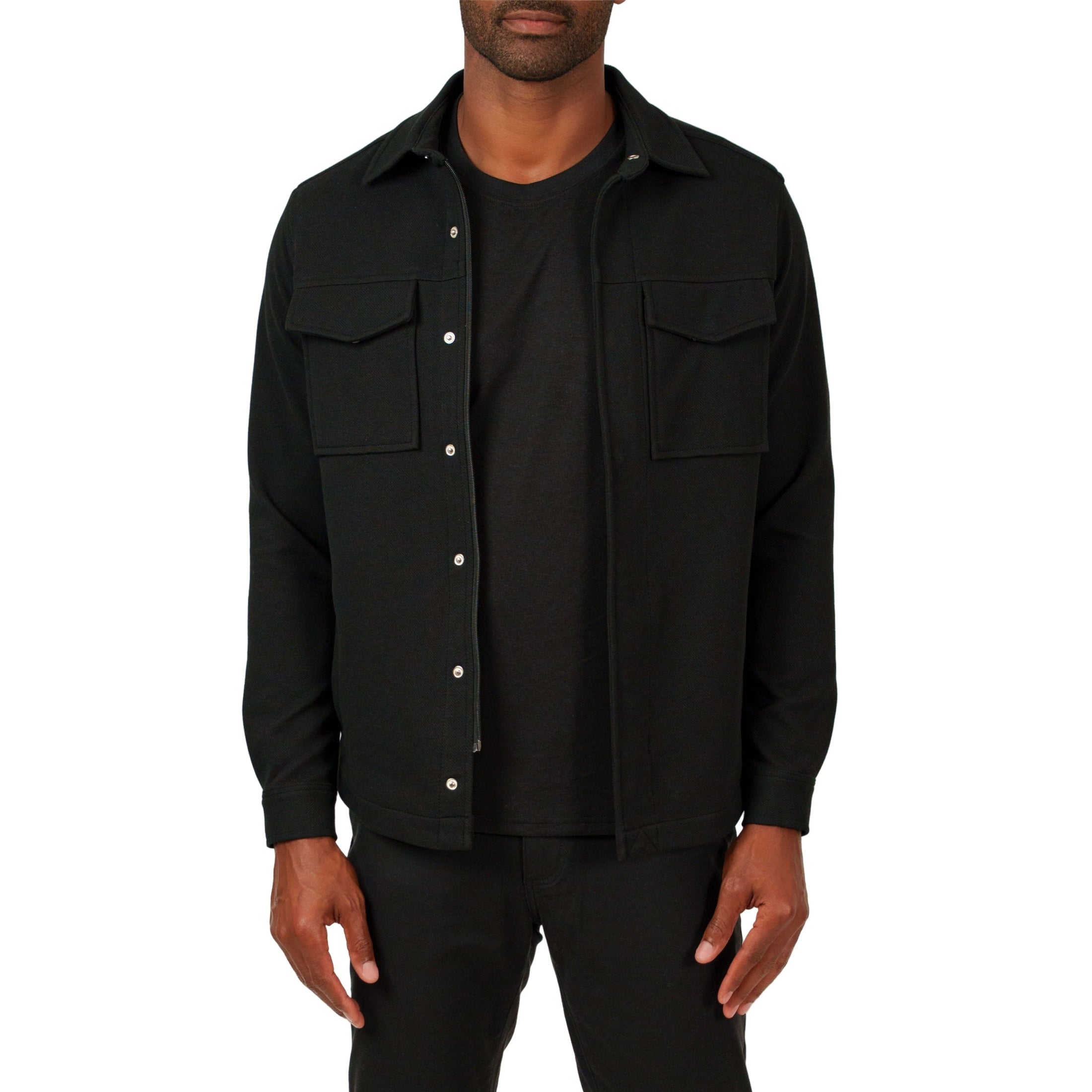 Stone Rose Studio Knit Stretch Twill Shirt Jacket