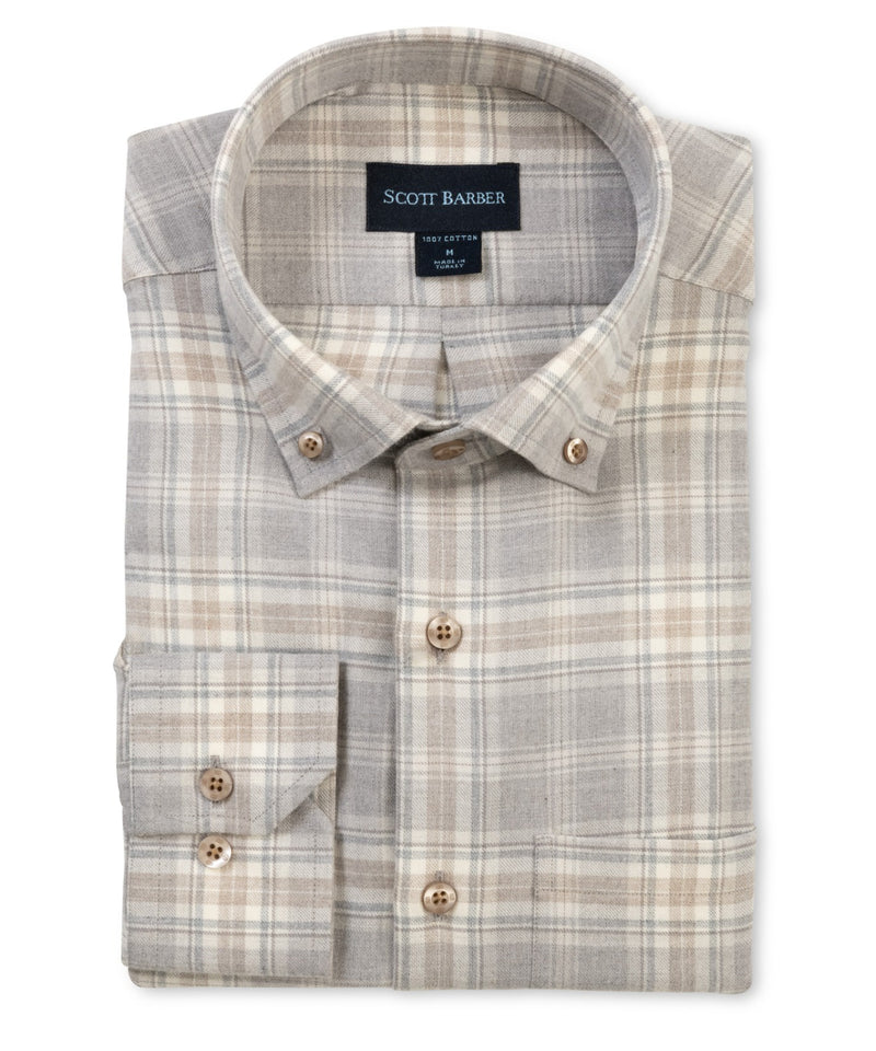 Scott Barber Essex Plaid Soft Brushed Cotton Shirt